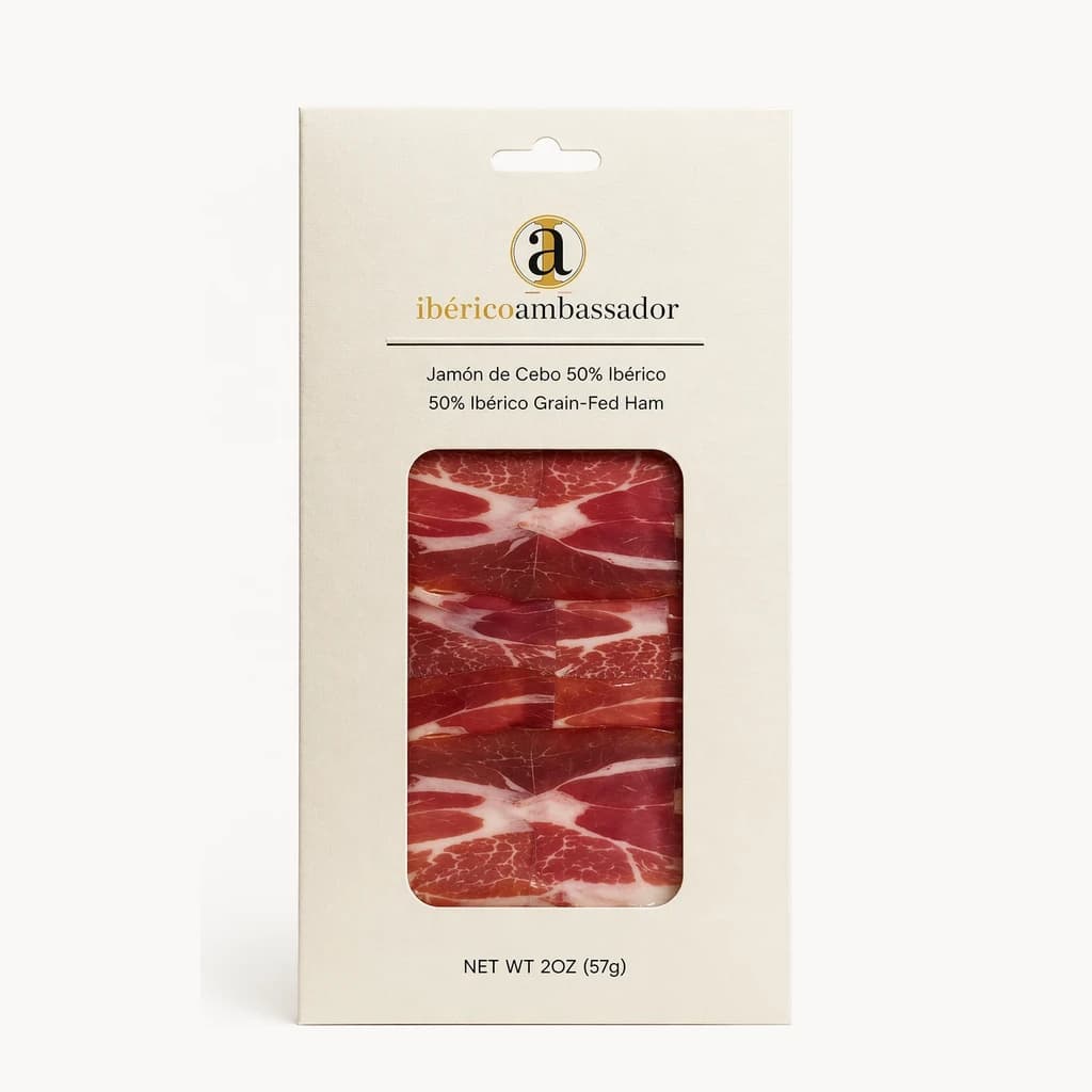 Hand-Sliced Grain-Fed Ibérico Ham · 2 oz Packs